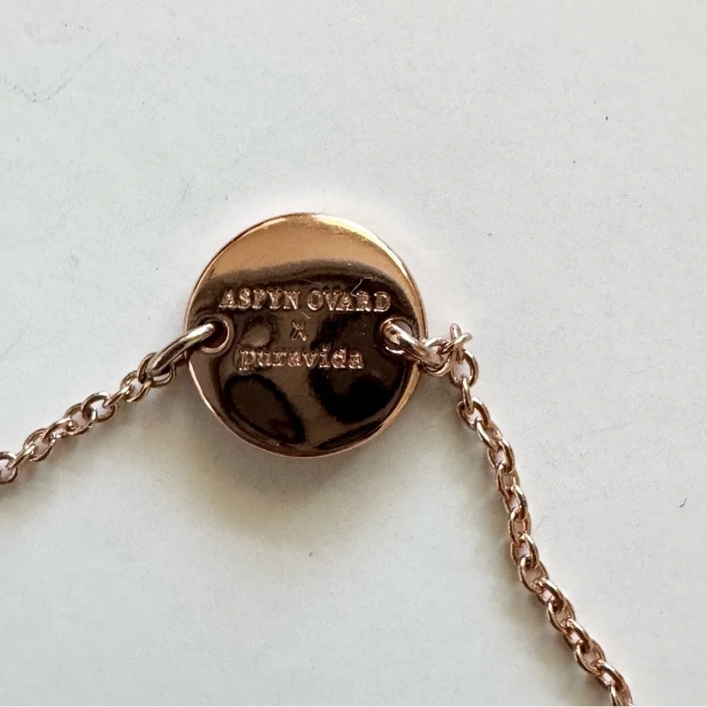 Pura Vida x ASPYN OVARD Rose Gold Bracelet Minimalist Design